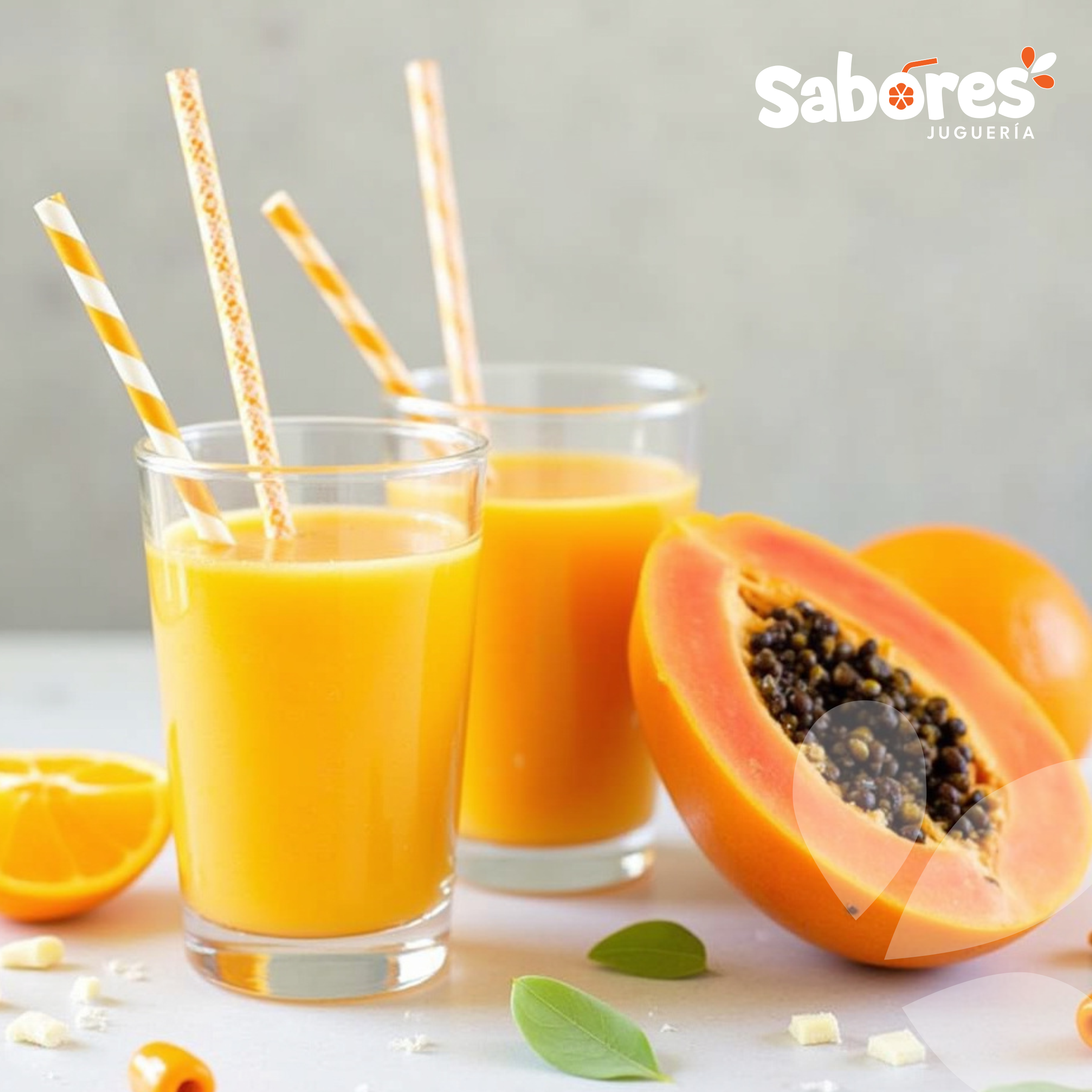Jugo de papaya con naranja